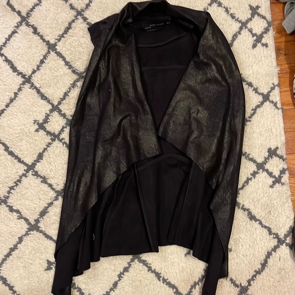 Zara faux leather high low vest (s)